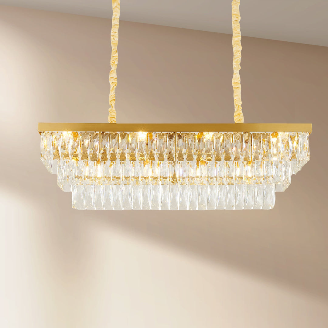 12 Light Chandelier in Brass