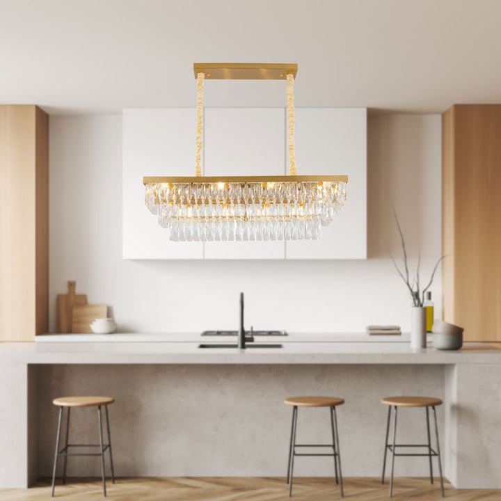 Lexington House  12 Light Chandelier  Gold