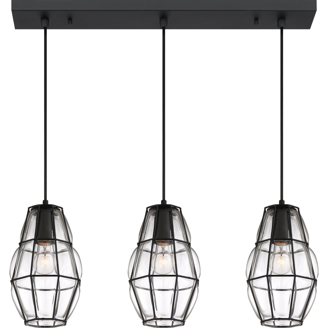 Quoizel - BLH330EK - Three Light Island Chandelier - Blythe - Earth Black