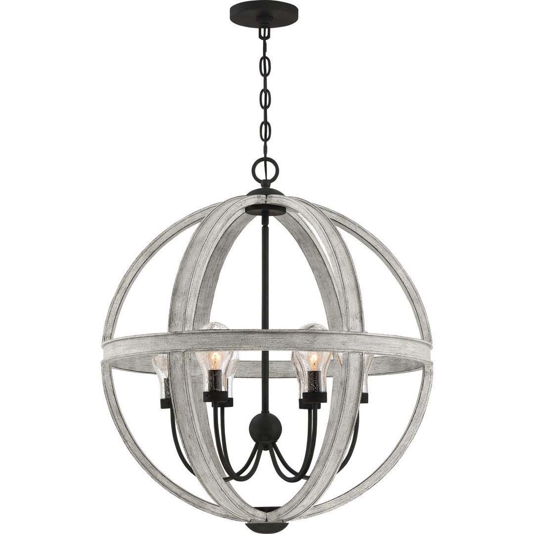 Quoizel - CAL2828GK - Six Light Pendant - Carlisle - Grey Ash