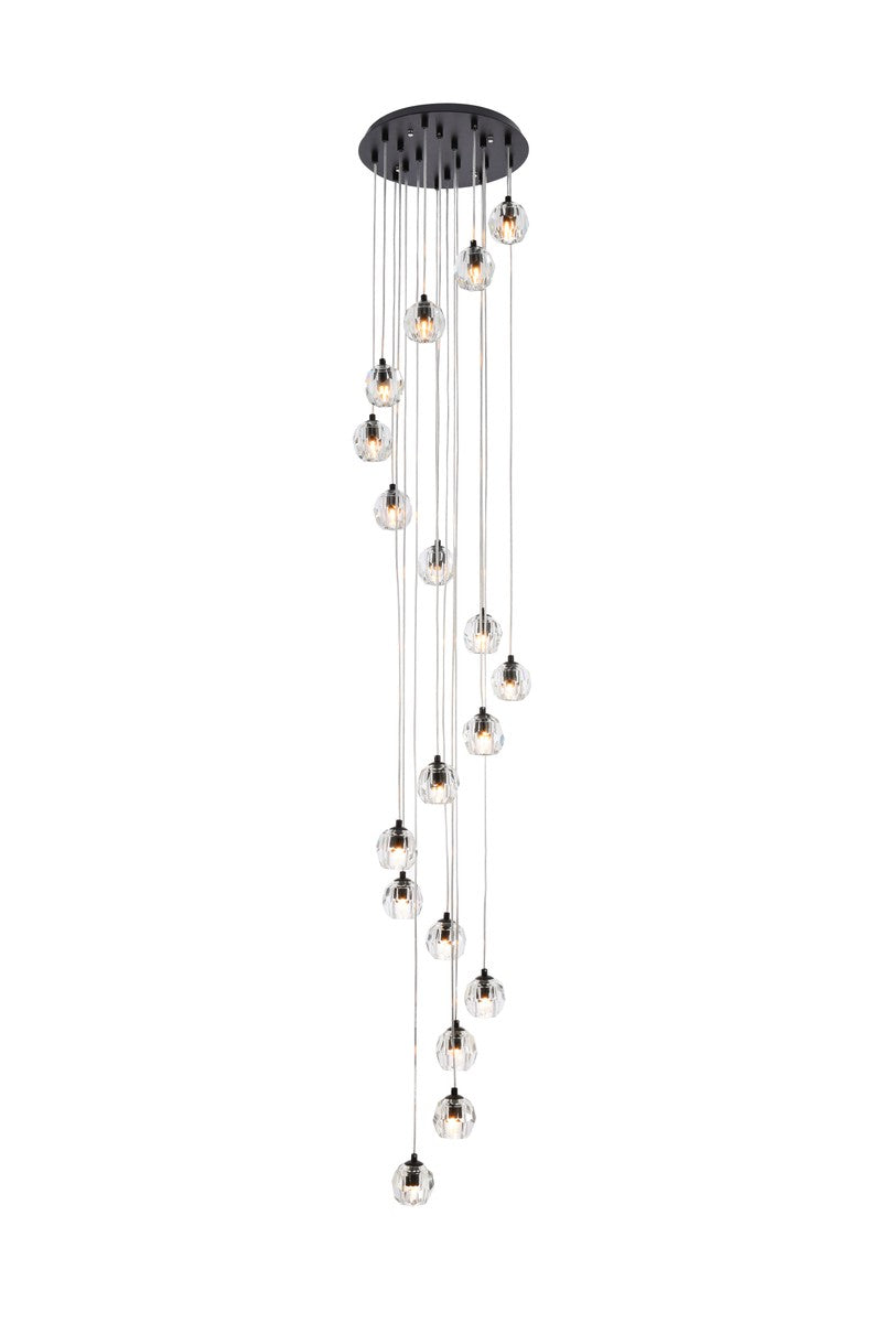 Guisseppe Designs - 3505G15BK - LED Pendant - Eren - Black