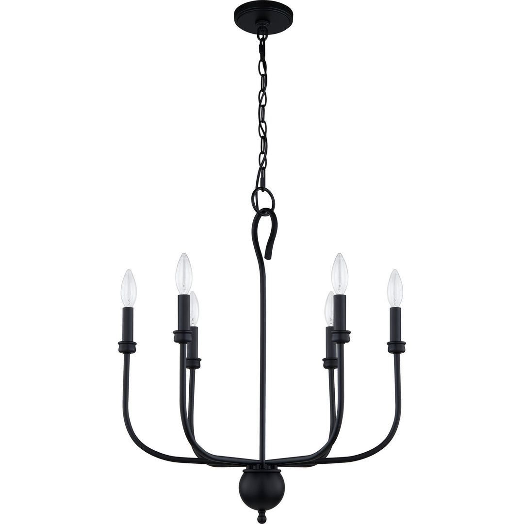 Quoizel - BLA5022MBK - Six Light Chandelier - Blanche - Matte Black