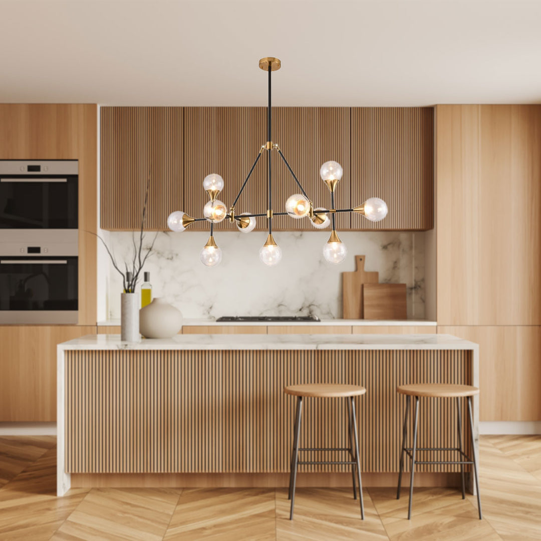 Lexington House  11 Light Chandelier  Black