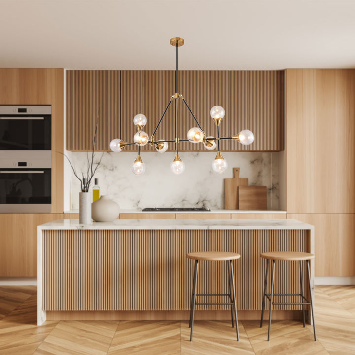 Lexington House  11 Light Chandelier  Black