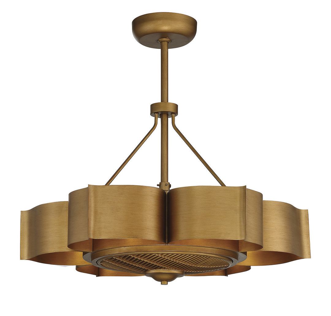 Ashley House - 39-FD-125-54 - Six Light Fan D'lier - Stockholm - Gold Patina