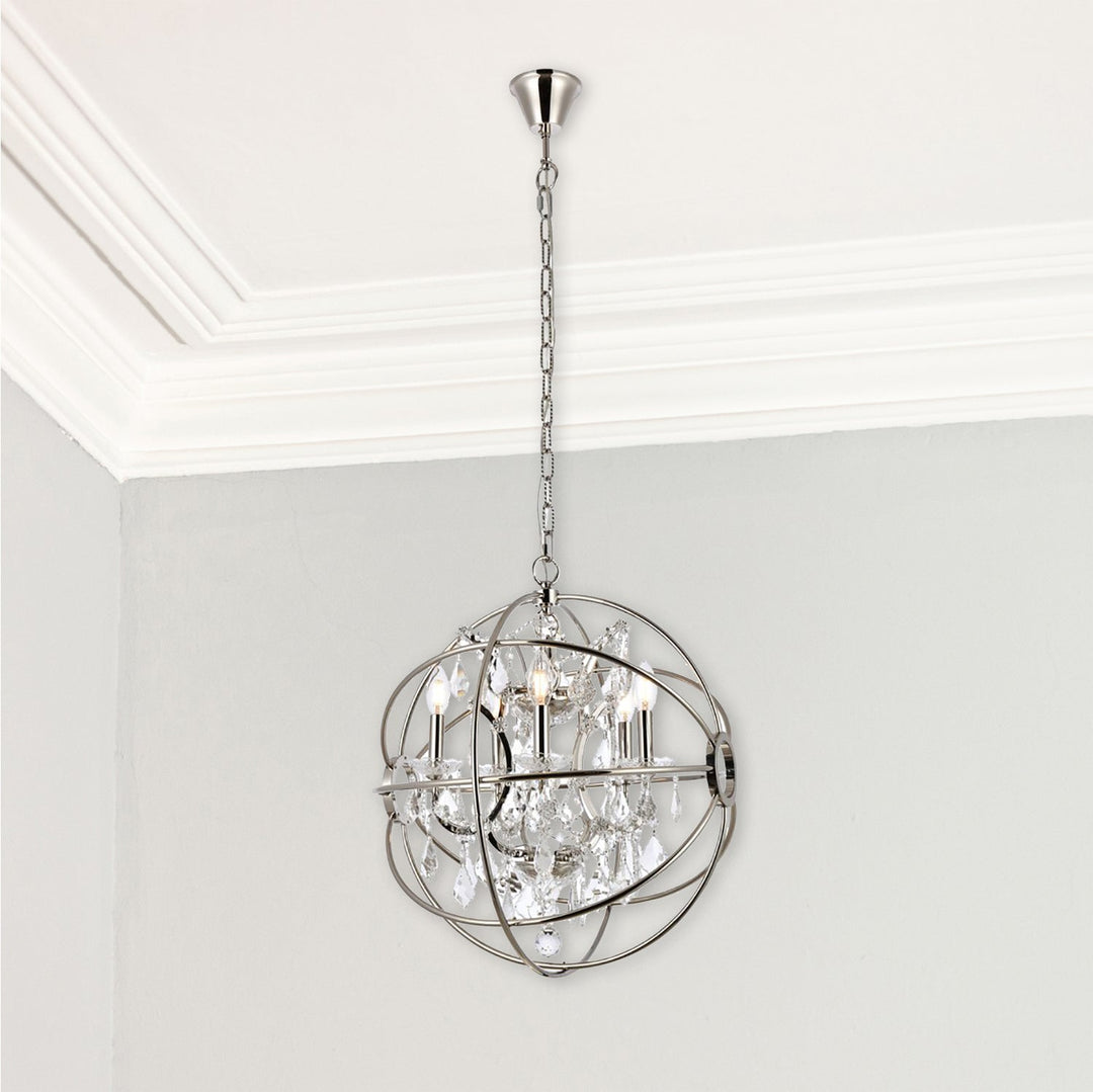 Giuseppe Designs 4 light polished nickel Pendant