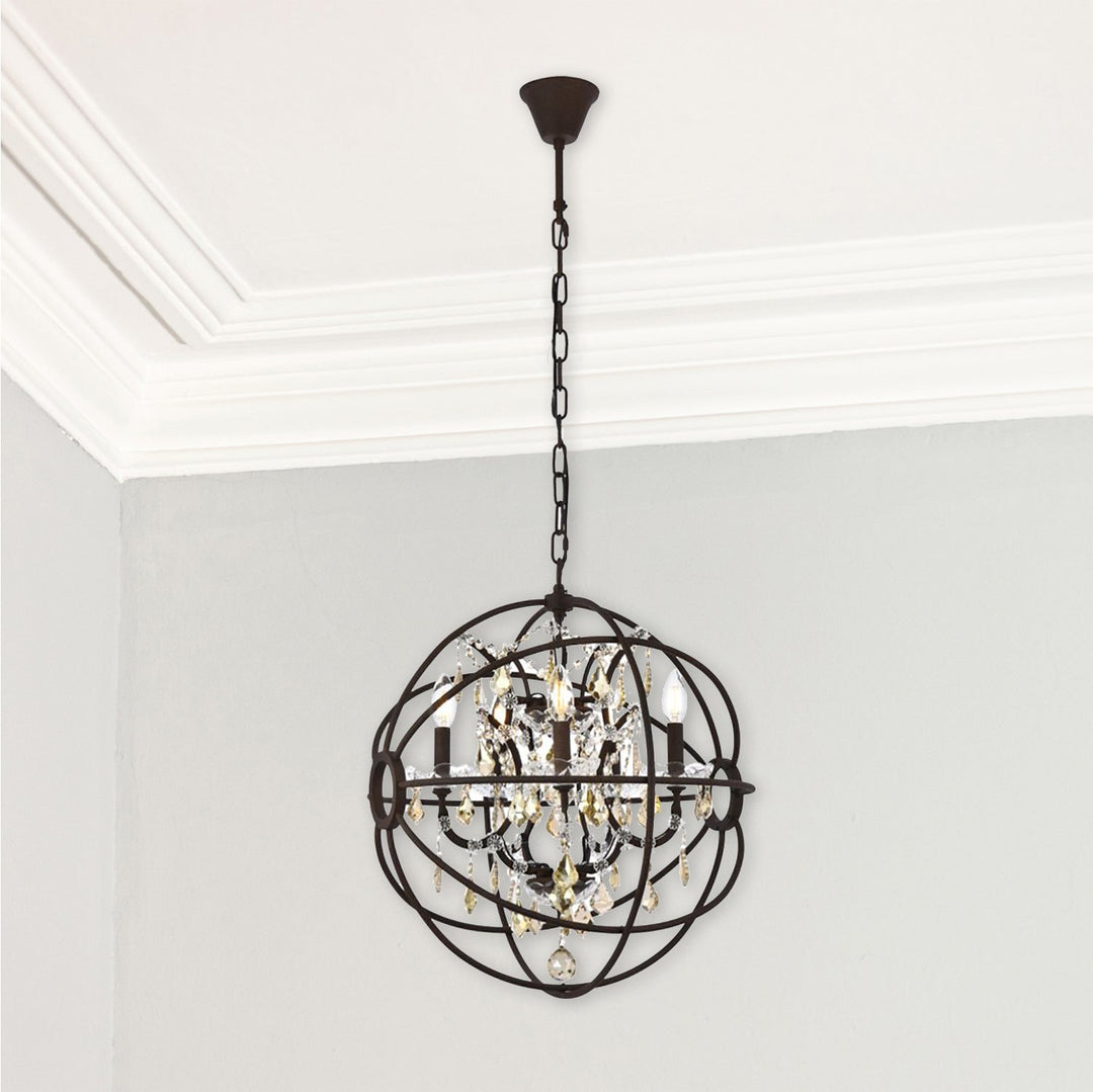 Giuseppe Designs 4 light polished nickel Pendant