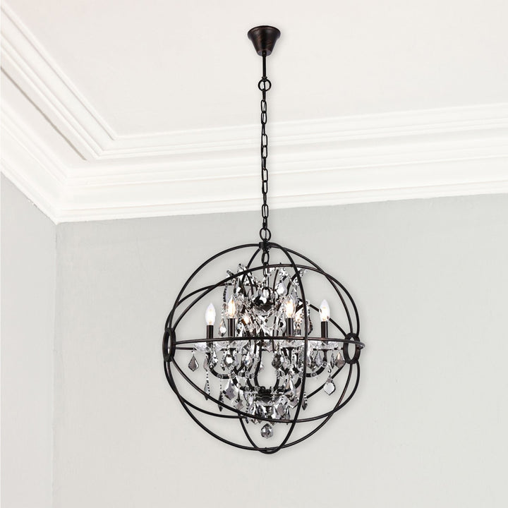 Guisseppe Designs - 1130D20PN/RC - Five Light Pendant - Geneva - Polished Nickel