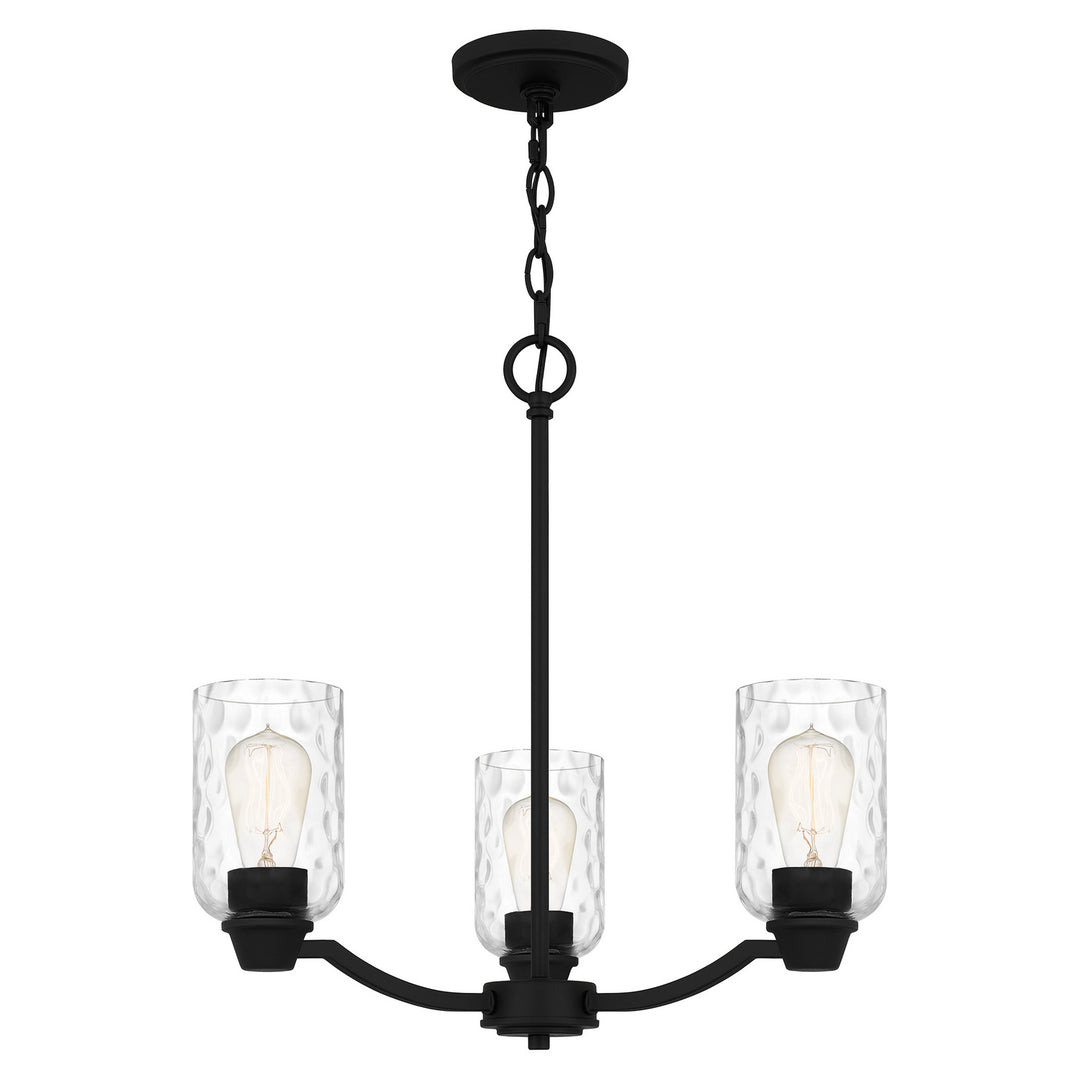 Quoizel - ACA5020MBK - Three Light Chandelier - Acacia - Matte Black