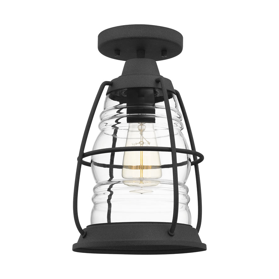 Quoizel - AMR1708MB - One Light Semi Flush Mount - Admiral - Mottled Black