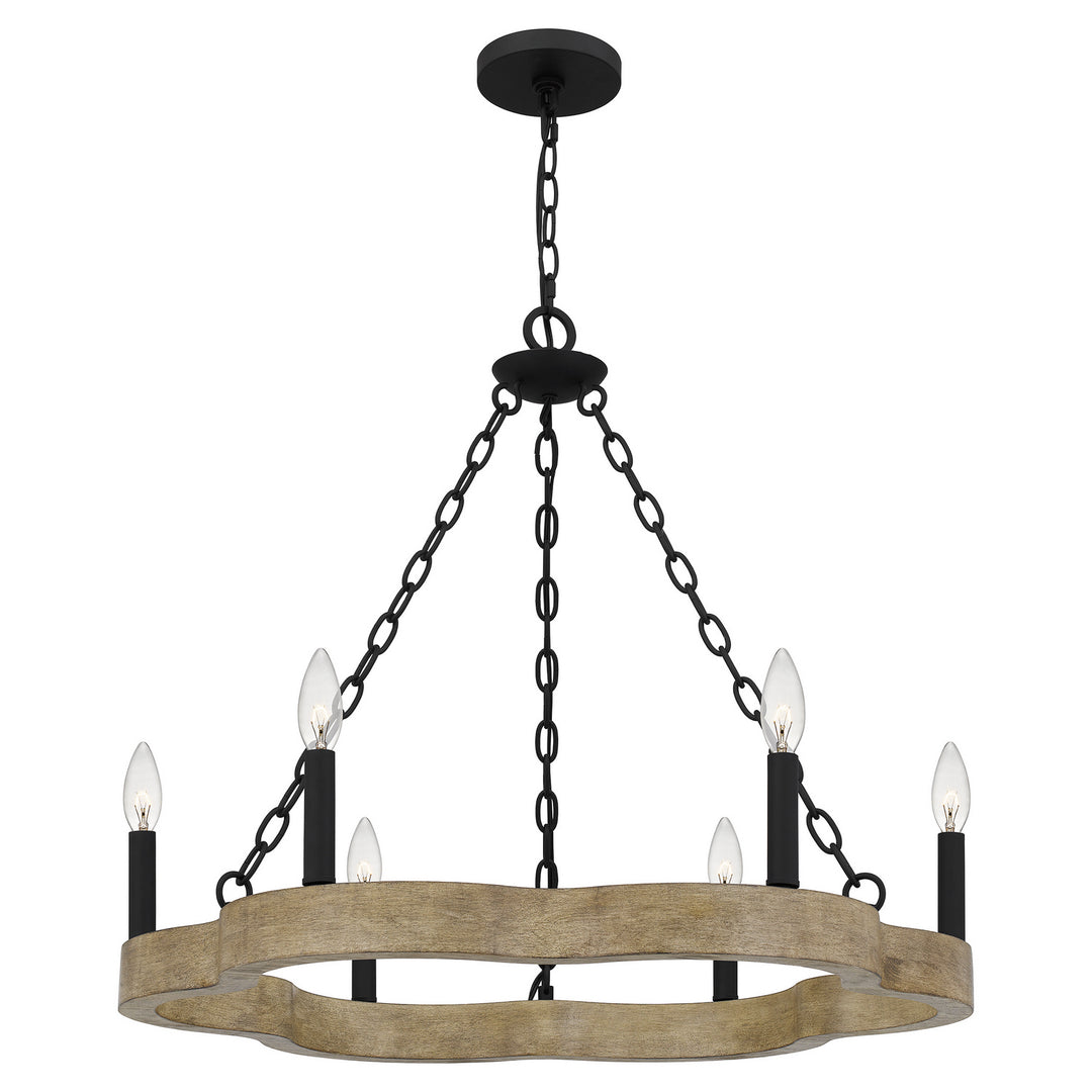 Quoizel - CRX5027MBK - Six Light Chandelier - Croix - Matte Black