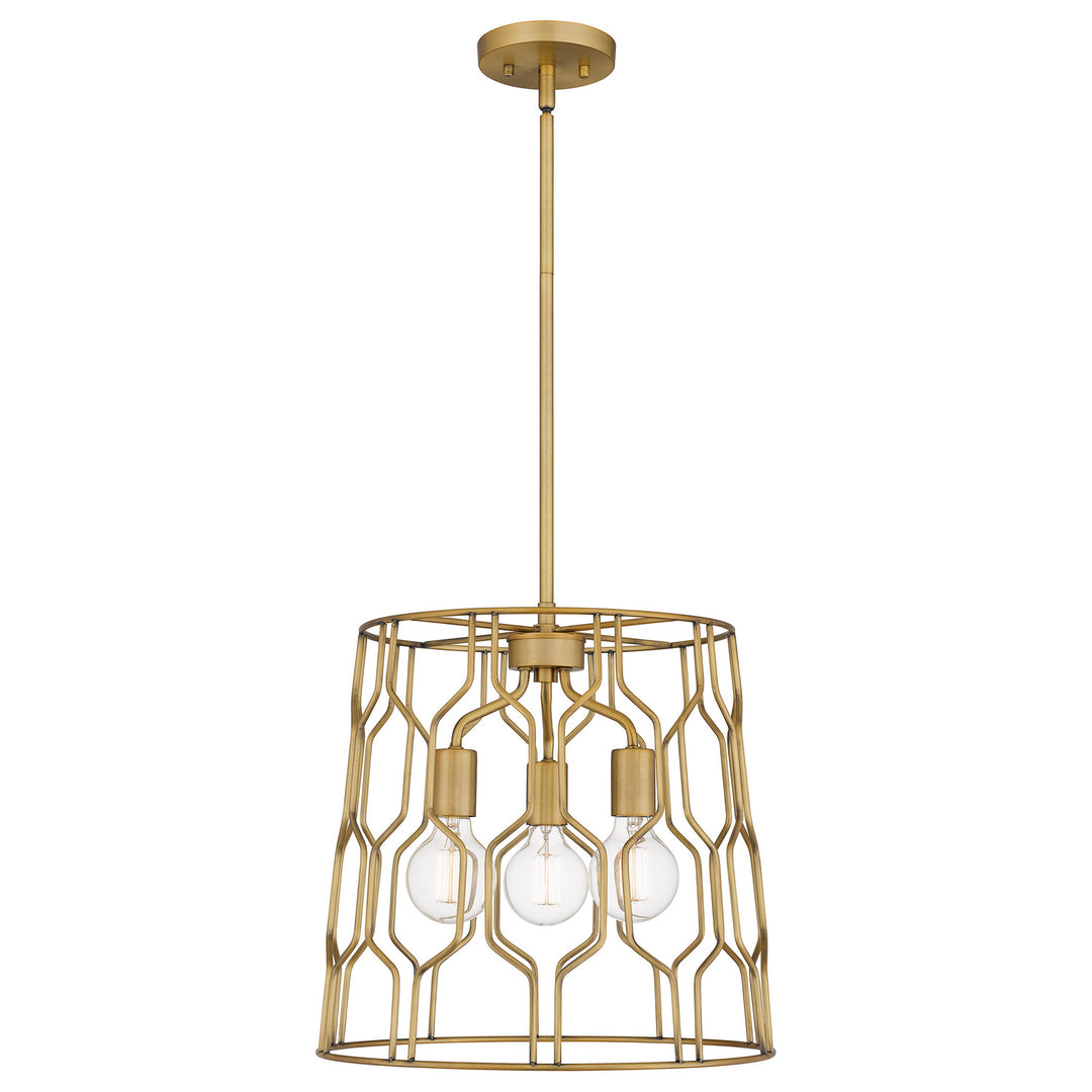 Quoizel - QP5361AB - Three Light Pendant - Rellie - Aged Brass