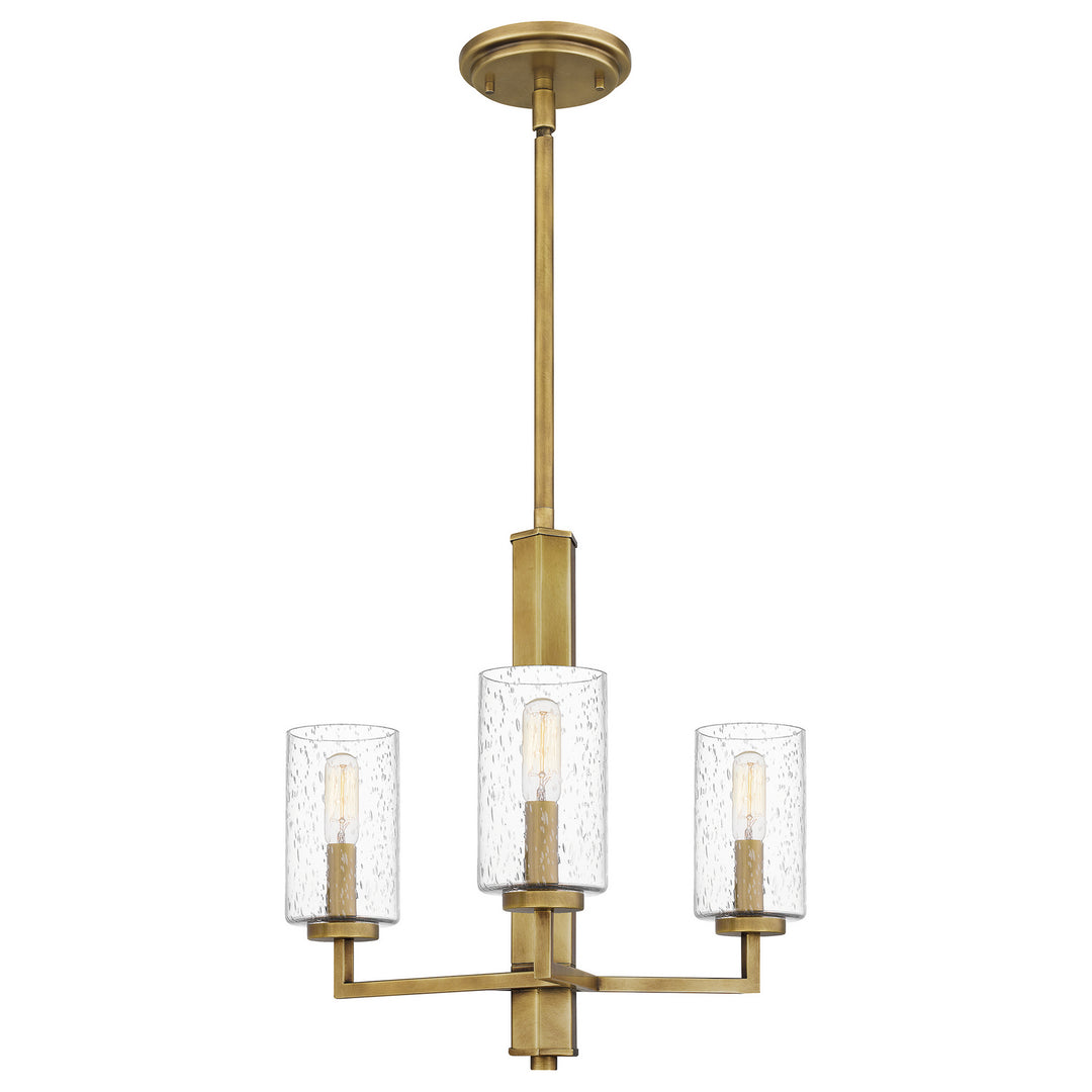 Quoizel - SUN5018WS - Three Light Chandelier - Sunburst - Weathered Brass