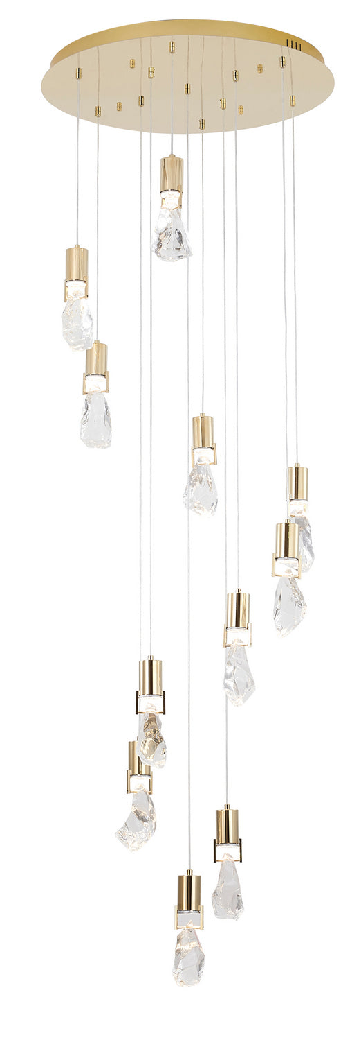 Lexington House - MAT07C26G - 11 Light Chandelier - Brushed Gold
