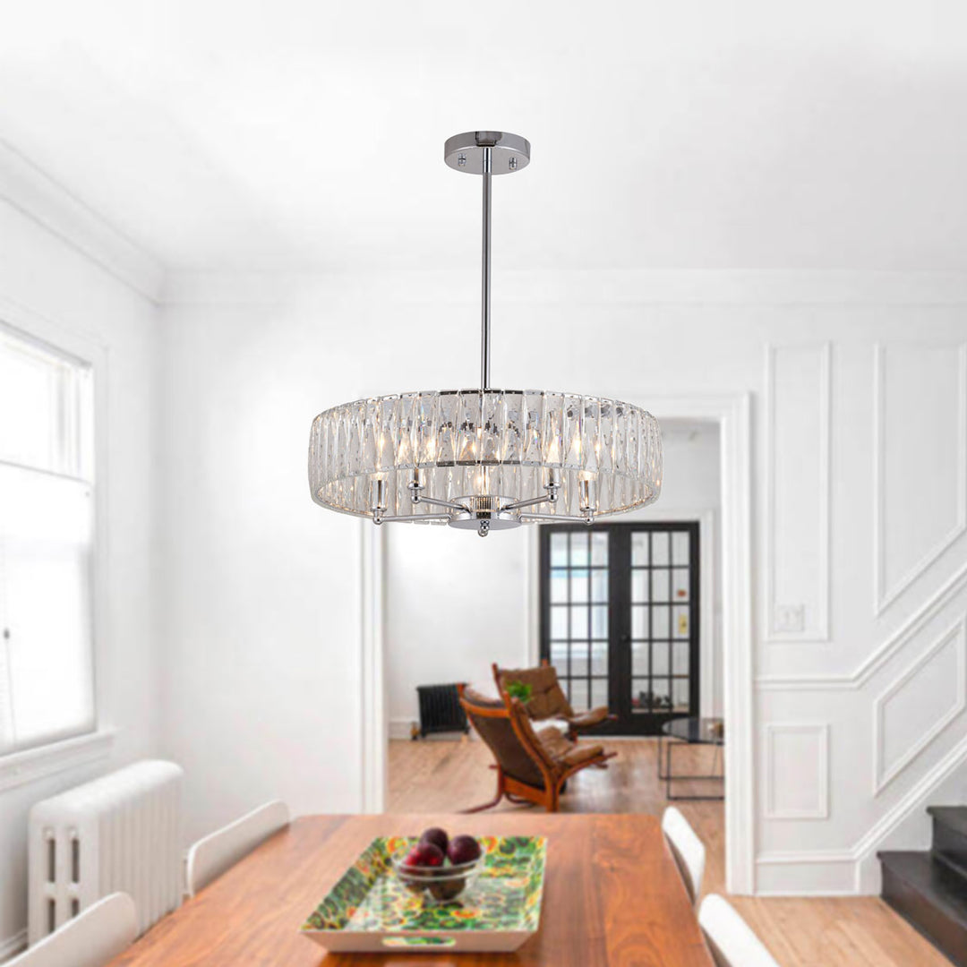 Lexington House  12 Light Chandelier  Chrome