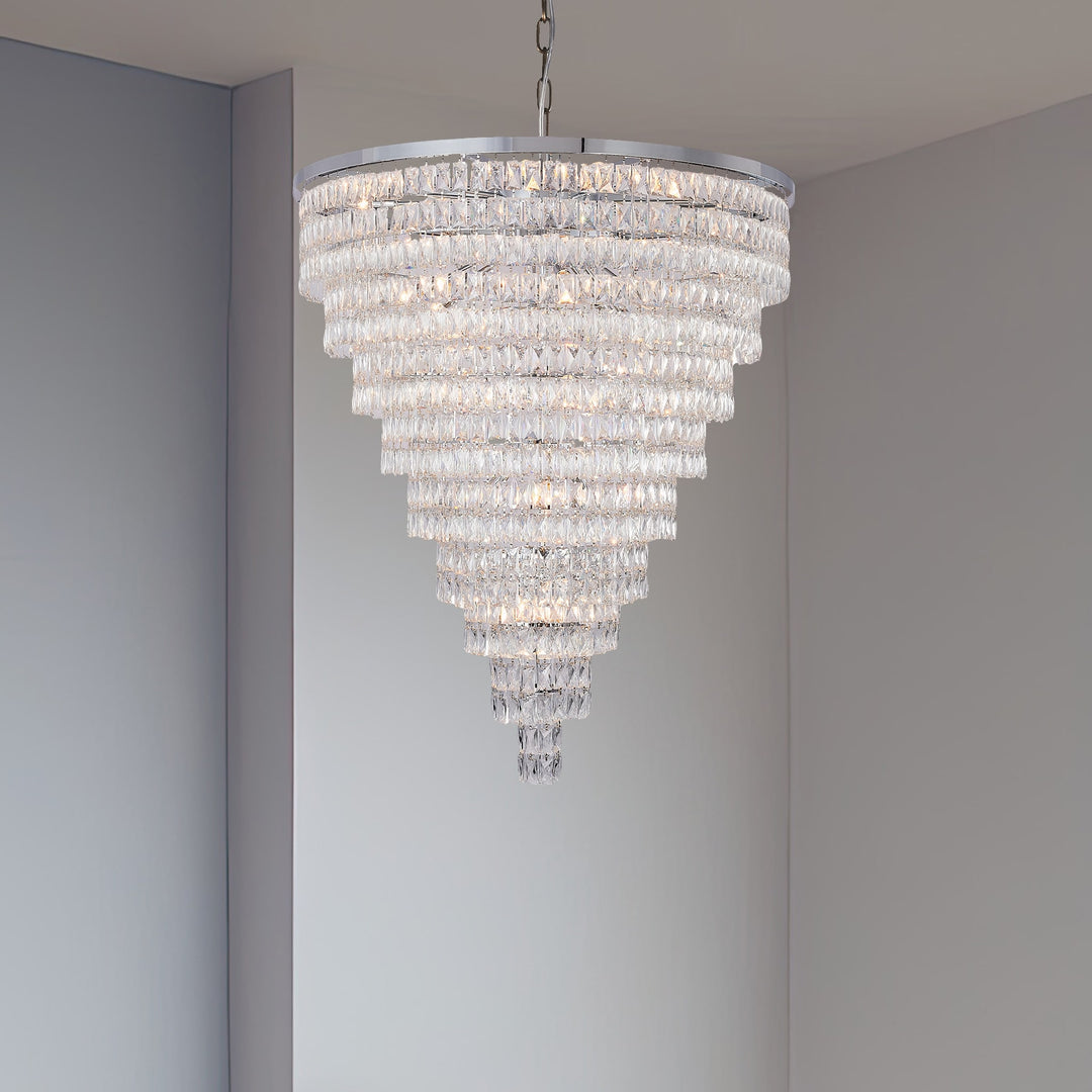 32 Light Chandelier in Chrome by Bethel International