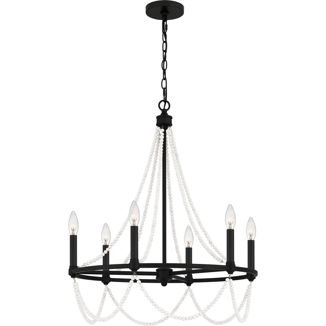 Quoizel - BGA5021MBK - Six Light Chandelier - Brigitta - Matte Black