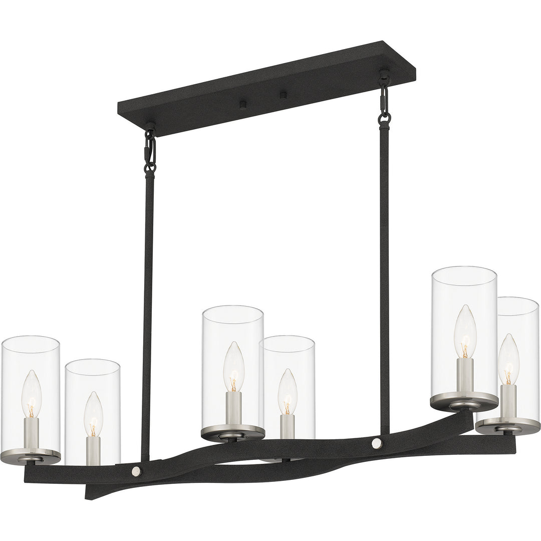 Quoizel - DVY632MB - Six Light Island Chandelier - Daverty - Mottled Black