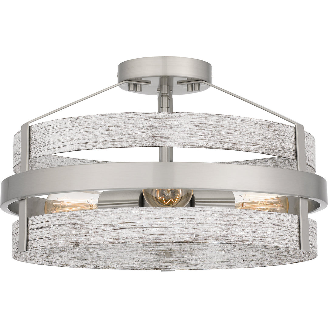 Quoizel - GDN1716BN - Three Light Semi Flush Mount - Gadsen - Brushed Nickel