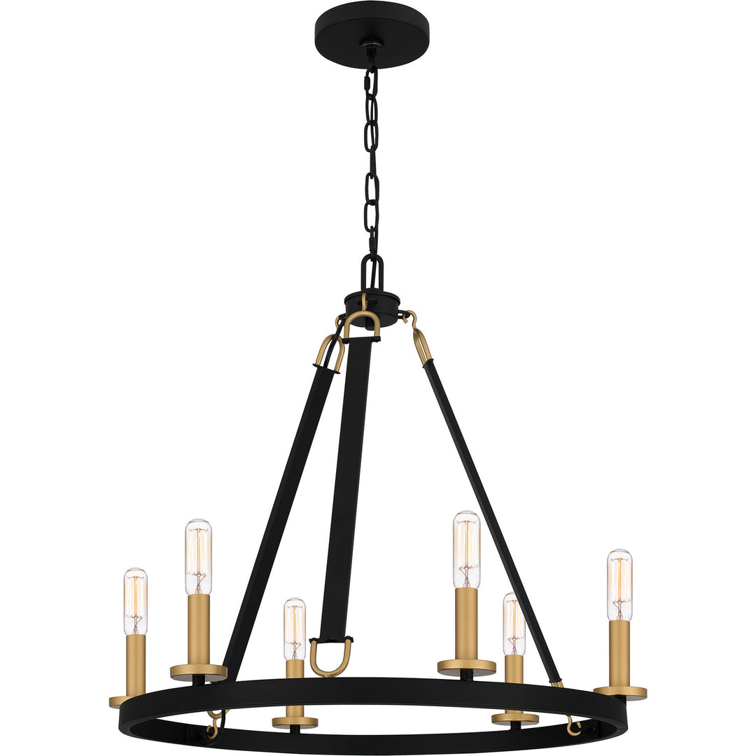 Quoizel - GRA5024MBK - Six Light Chandelier - Graylyn - Matte Black