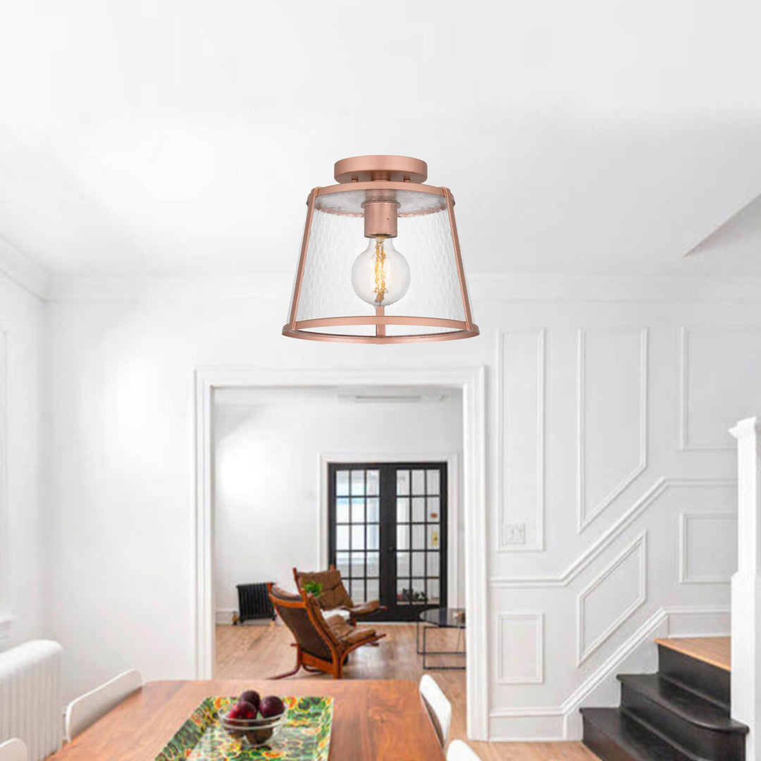 One Light Semi Flush Mount