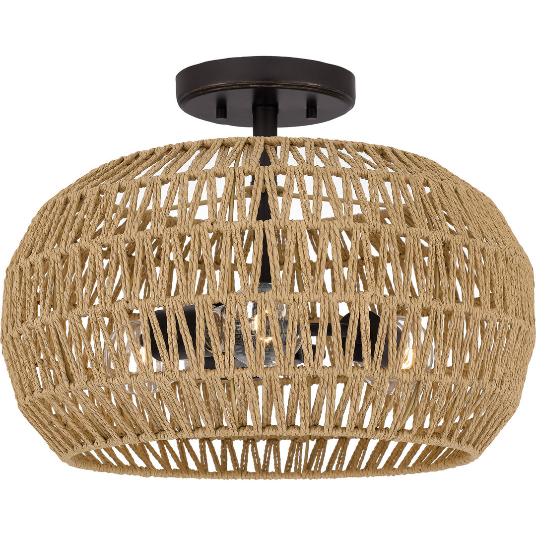 Quoizel - QSF4034PN - Three Light Semi Flush Mount - Quoizel Semi-Flush Mount - Palladian Bronze