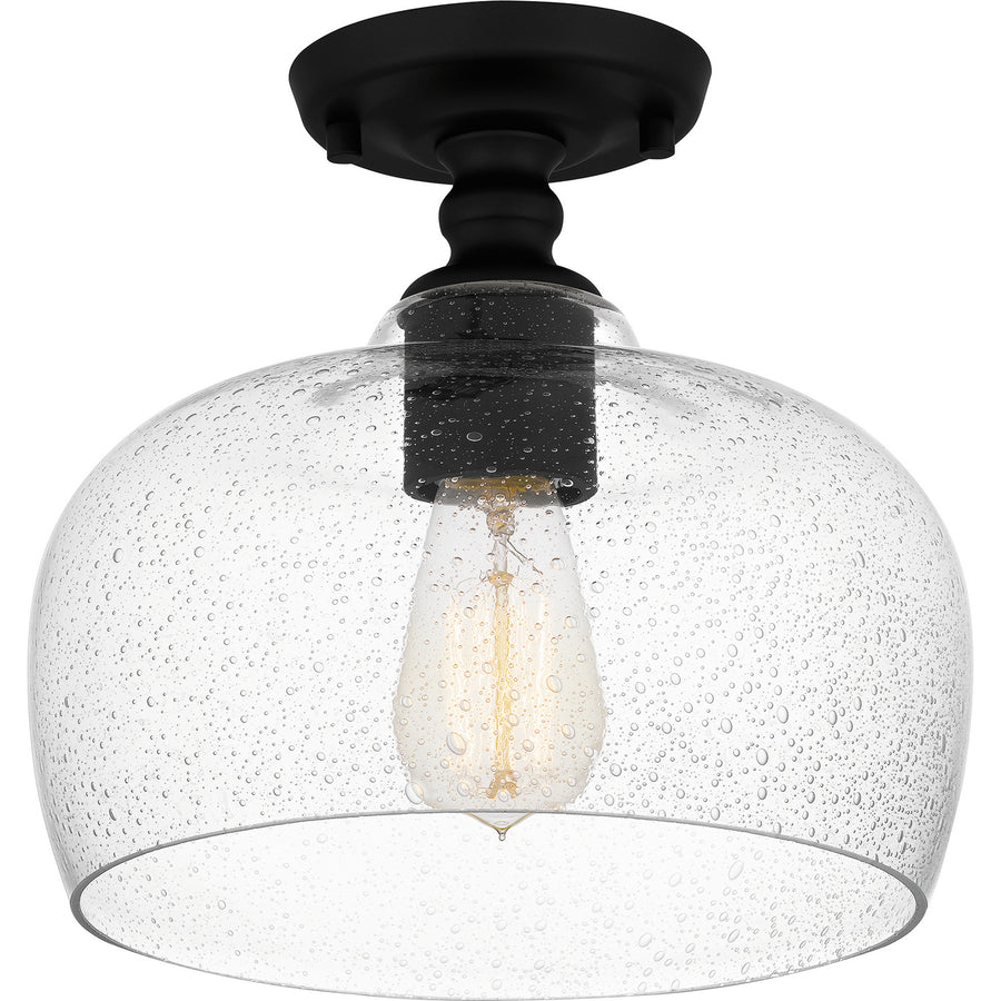Quoizel - QSF5588MBK - One Light Semi Flush Mount - Quoizel Semi-Flush Mount - Matte Black