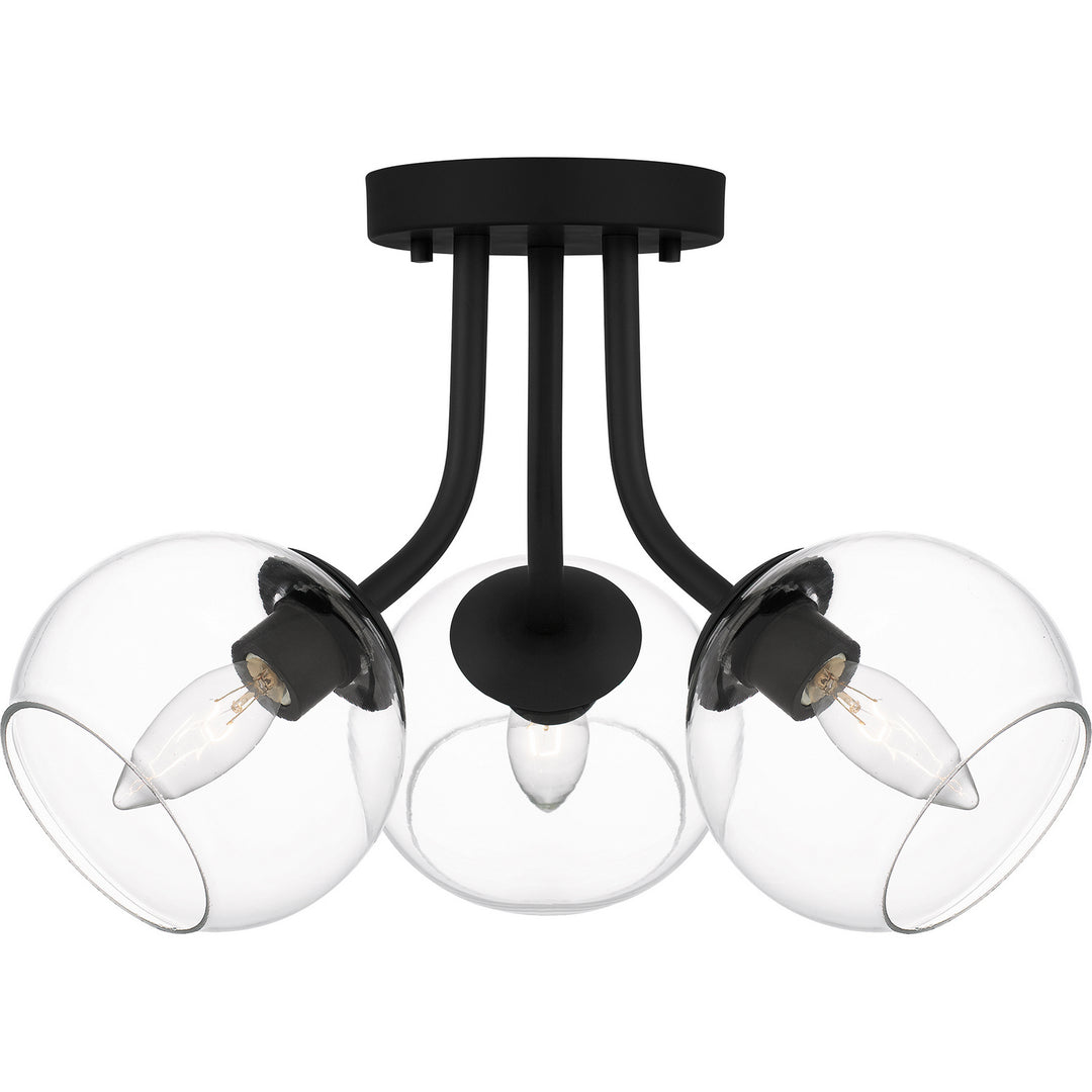 Quoizel - QSF5613MBK - Three Light Semi Flush Mount - Quoizel Semi-Flush Mount - Matte Black