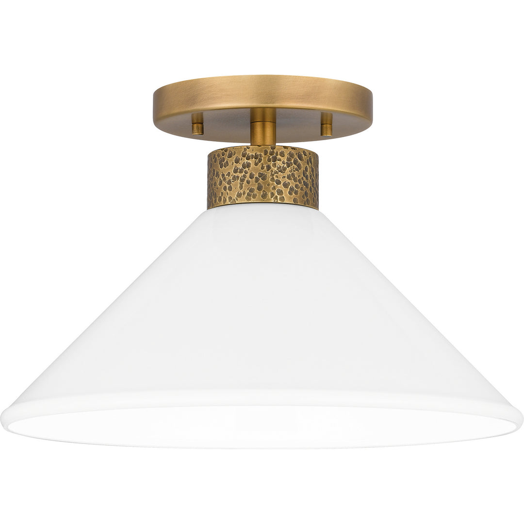 Quoizel - QSF5614WS - One Light Semi Flush Mount - Quoizel Semi-Flush Mount - Weathered Brass