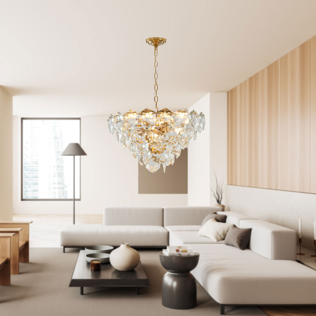 Lexington House  12 Light Chandelier  Gold