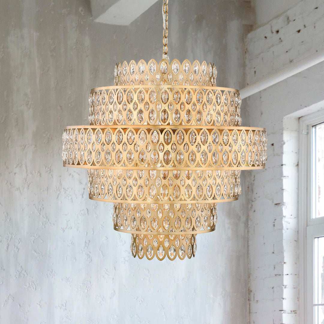 17 Light Pendant in Heirloom Brass by Z-Lite from the Dealey collection.