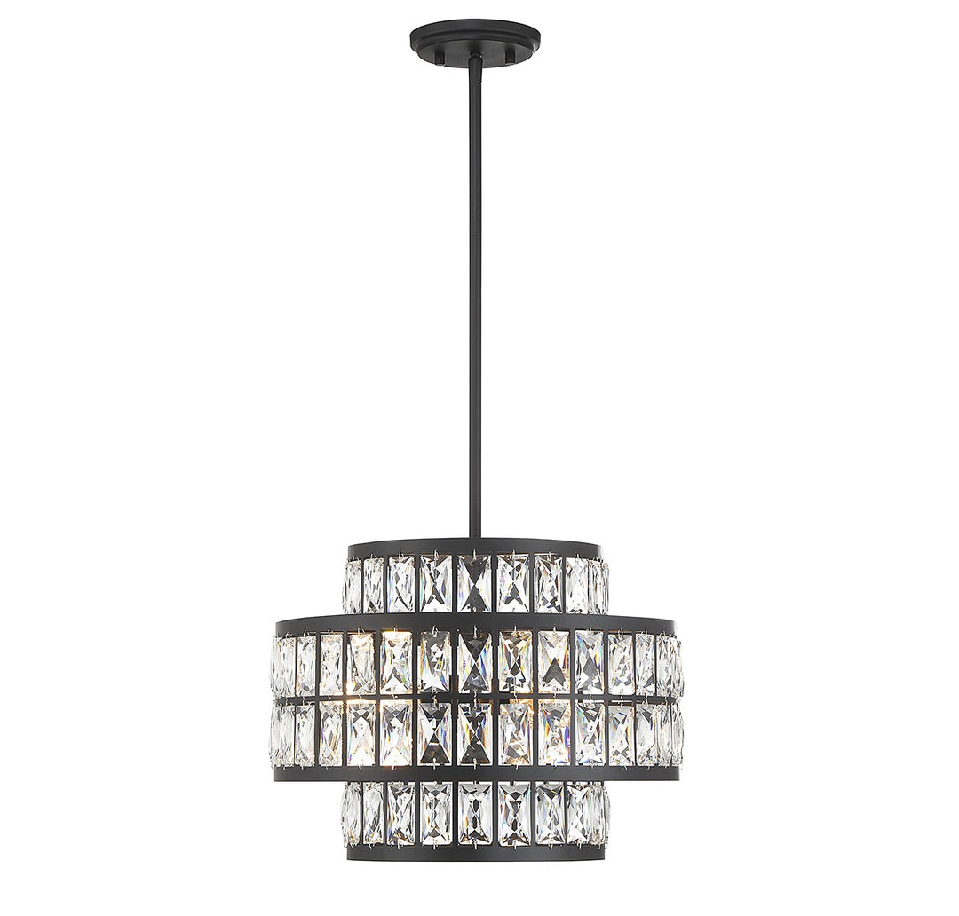 Ashley House - 7-9044-3-89 - Three Light Pendant - Renzo - Matte Black