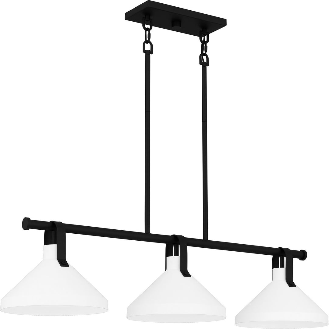 Quoizel - BIK338MBK - Three Light Linear Chandelier - Brink - Matte Black