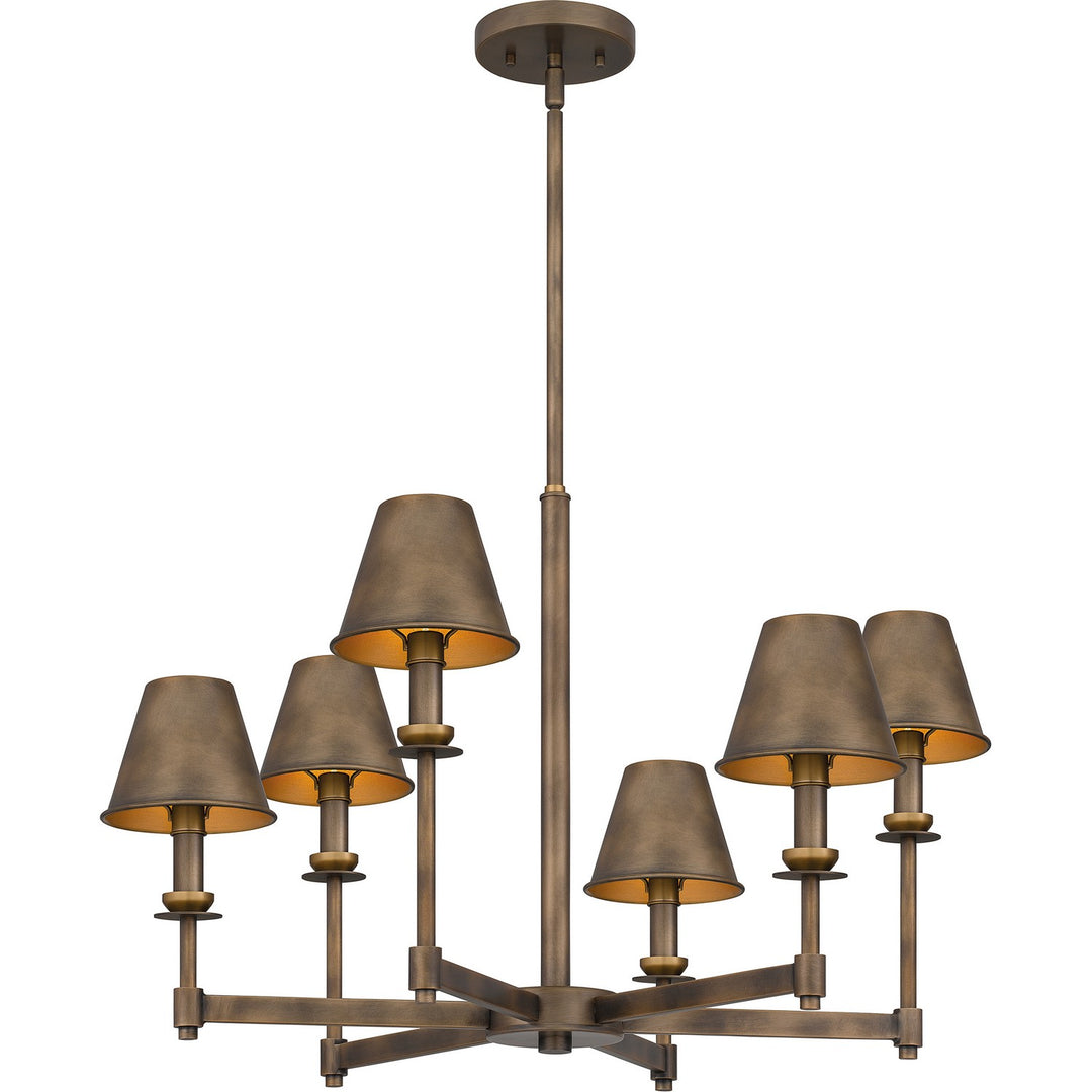 Quoizel - CRO5026SU - Six Light Chandelier - Cross - Statuary Bronze