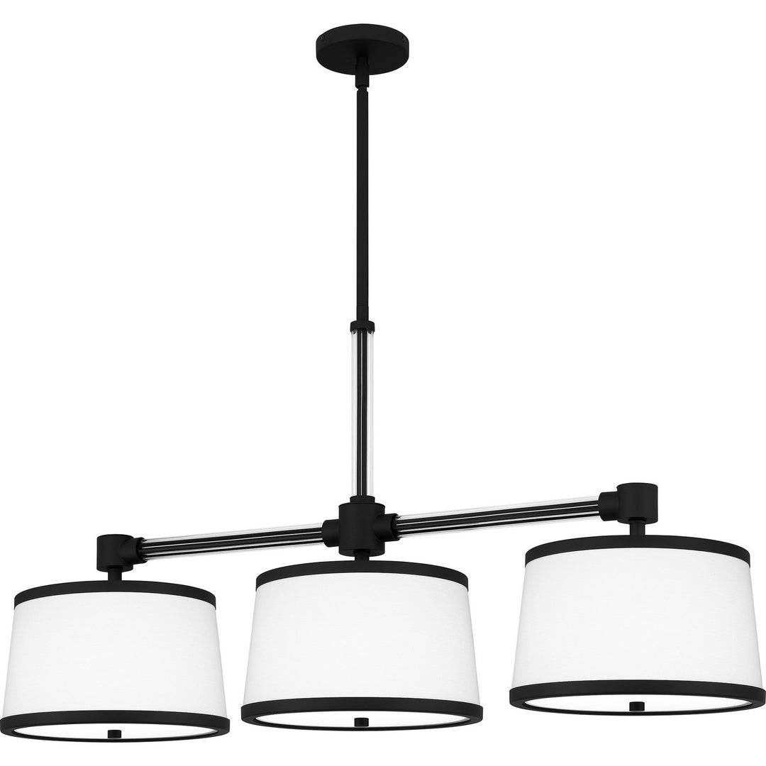 Quoizel - KYL342MBK - Three Light Linear Chandelier - Kylen - Matte Black