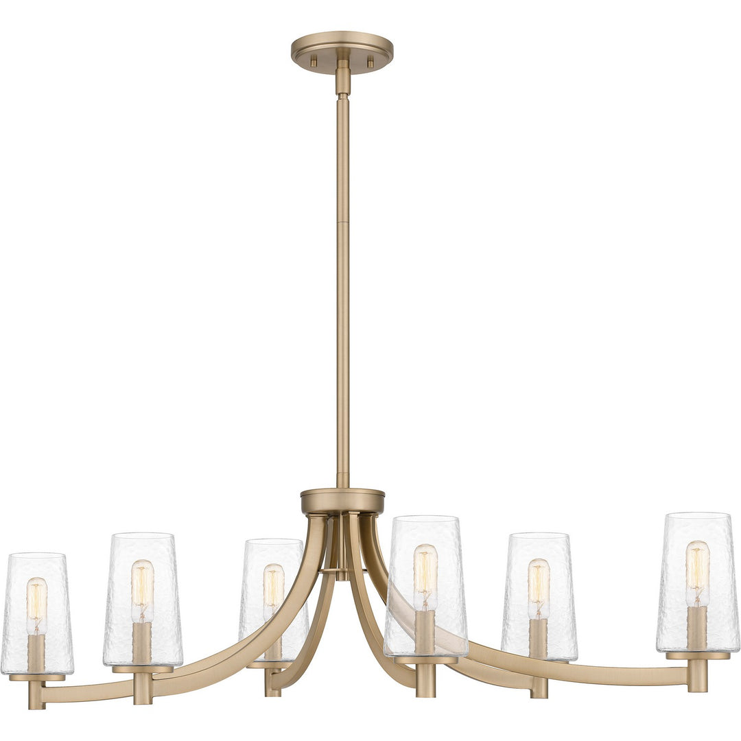 Quoizel - MIC638BGD - Six Light Linear Chandelier - Miccio - Bronze Gold