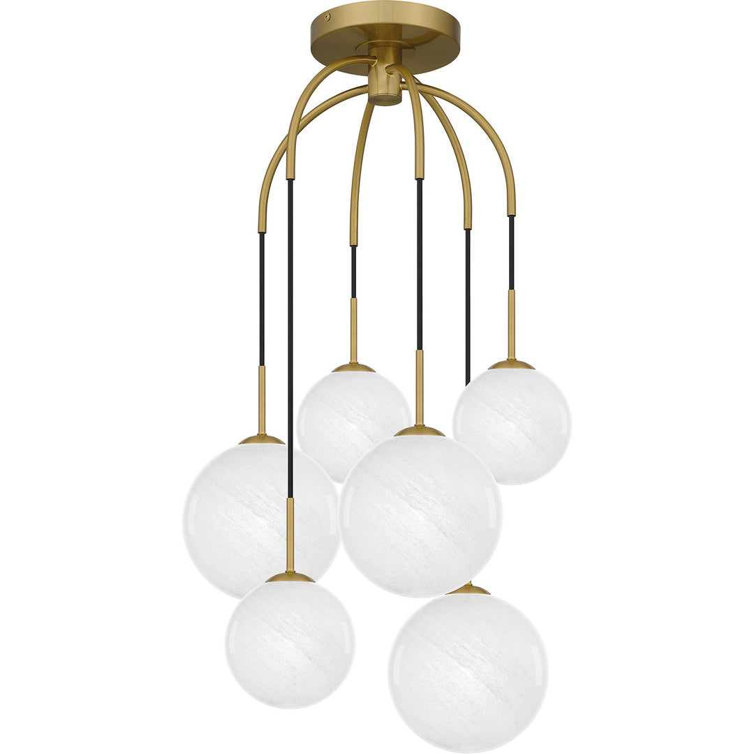 Quoizel - QSF6198AB - Six Light Pendant - Quoizel Semi-Flush Mount - Aged Brass