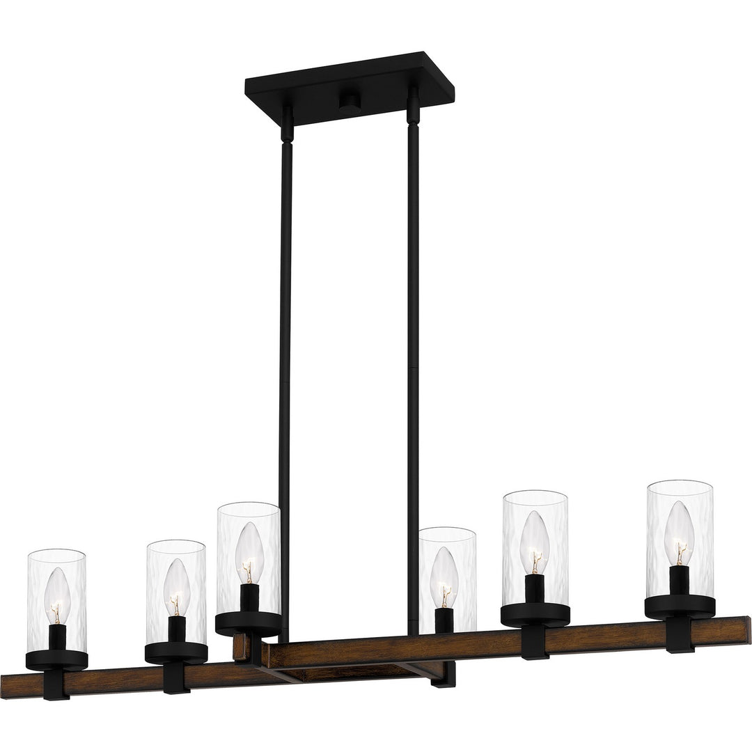 Quoizel - TUT638MBK - Six Light Linear Chandelier - Tuthill - Matte Black