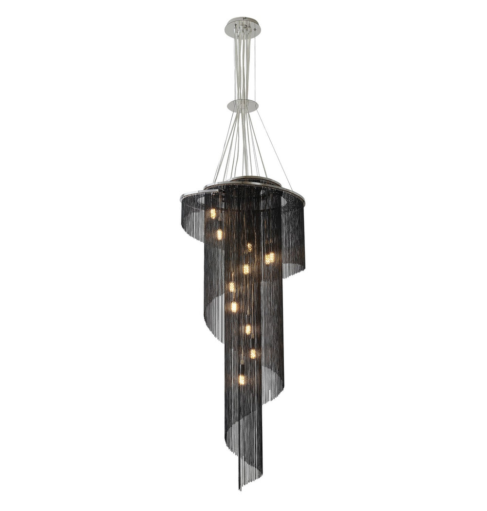 Lexington House - MIA02C23B - 11 Light Chain Lighting - Black