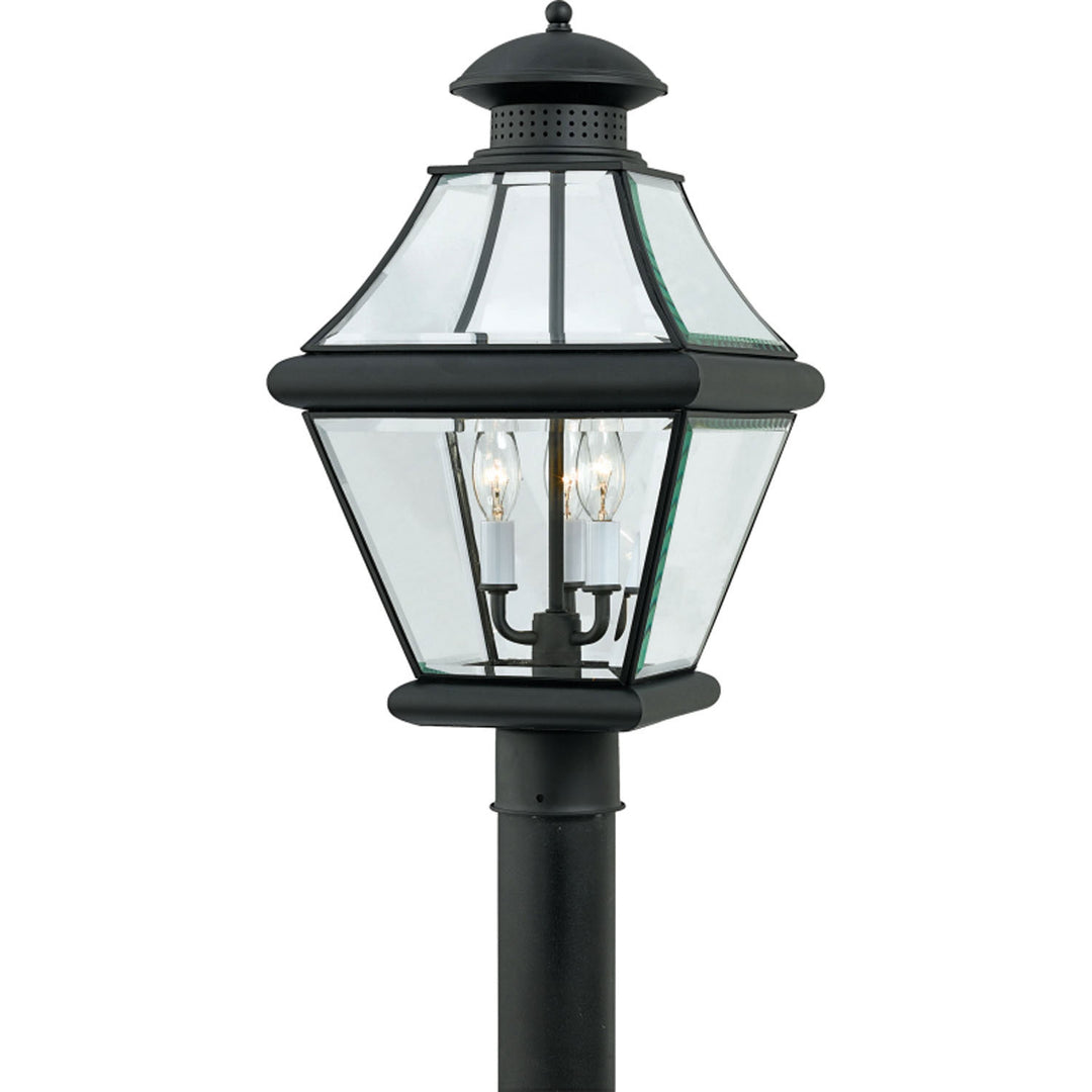 Quoizel - RJ9011K - Three Light Outdoor Post Lantern - Rutledge - Mystic Black