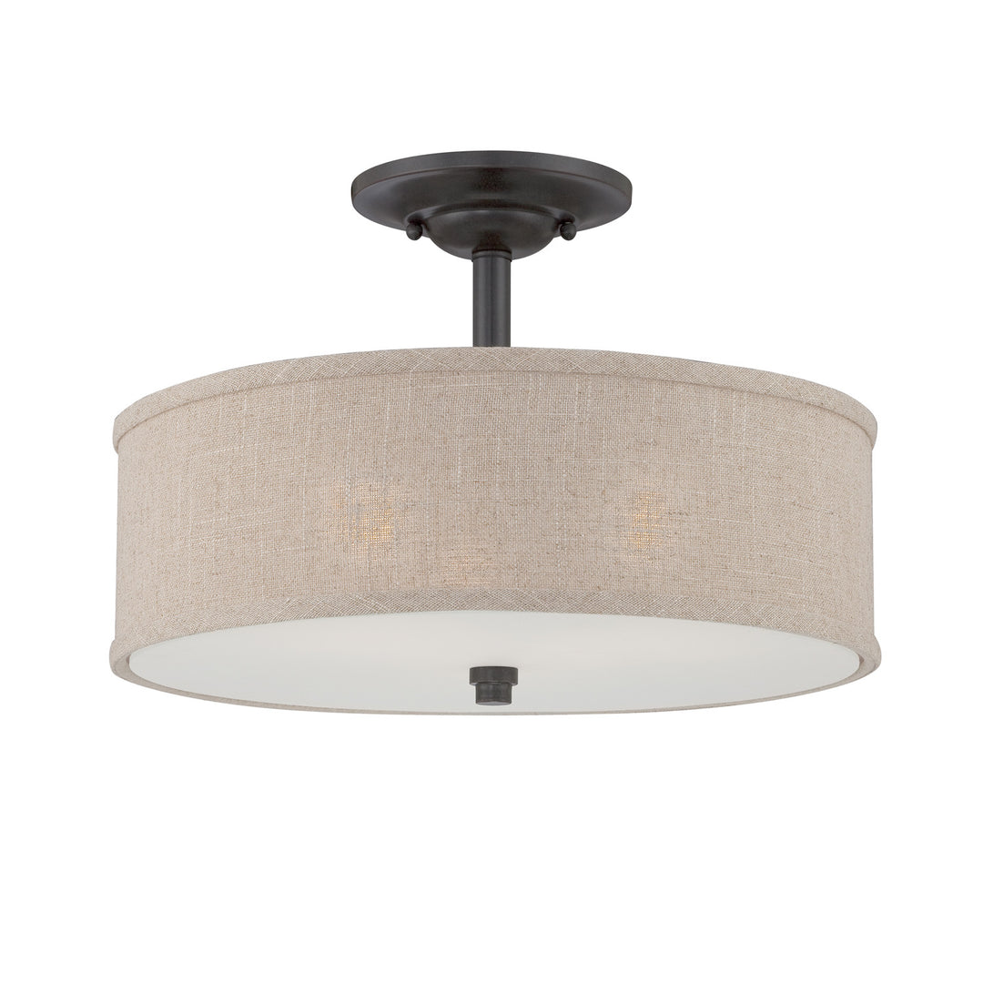 Quoizel - CRA1717MC - Three Light Semi-Flush Mount - Cloverdale - Mottled Cocoa