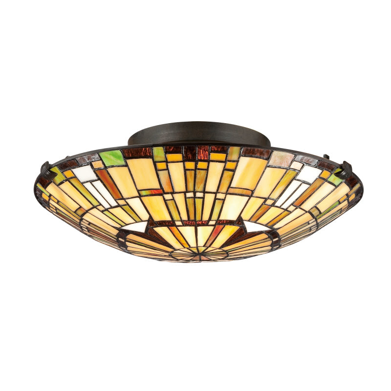 Quoizel - TF1408SVB - Two Light Flush Mount - Reed - Vintage Bronze