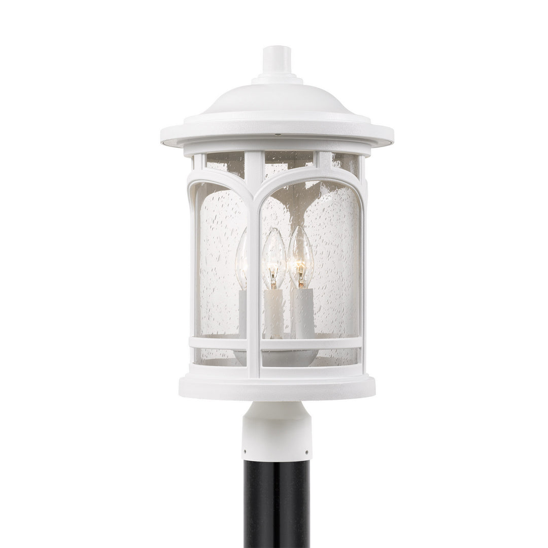 Quoizel - MBH9011W - Three Light Outdoor Post Lantern - Marblehead - White