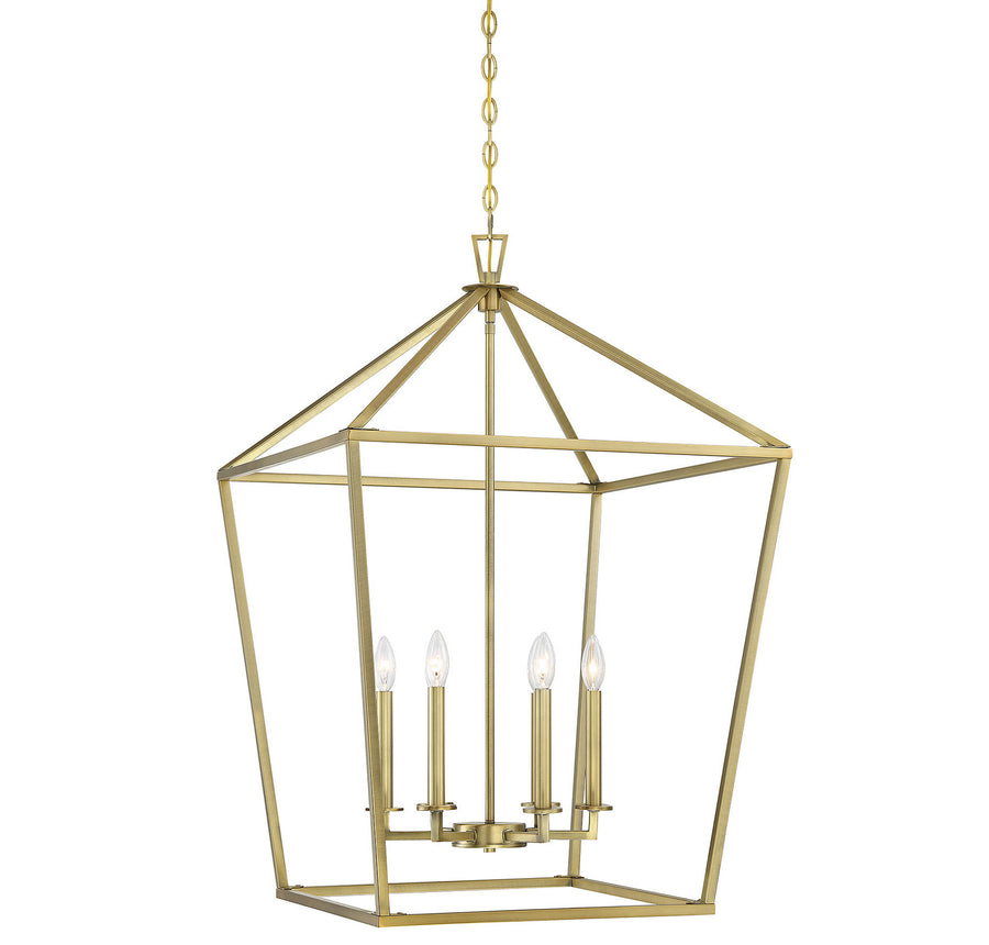 Ashley House - 3-322-6-322 - Six Light Foyer Lantern - Townsend - Warm Brass