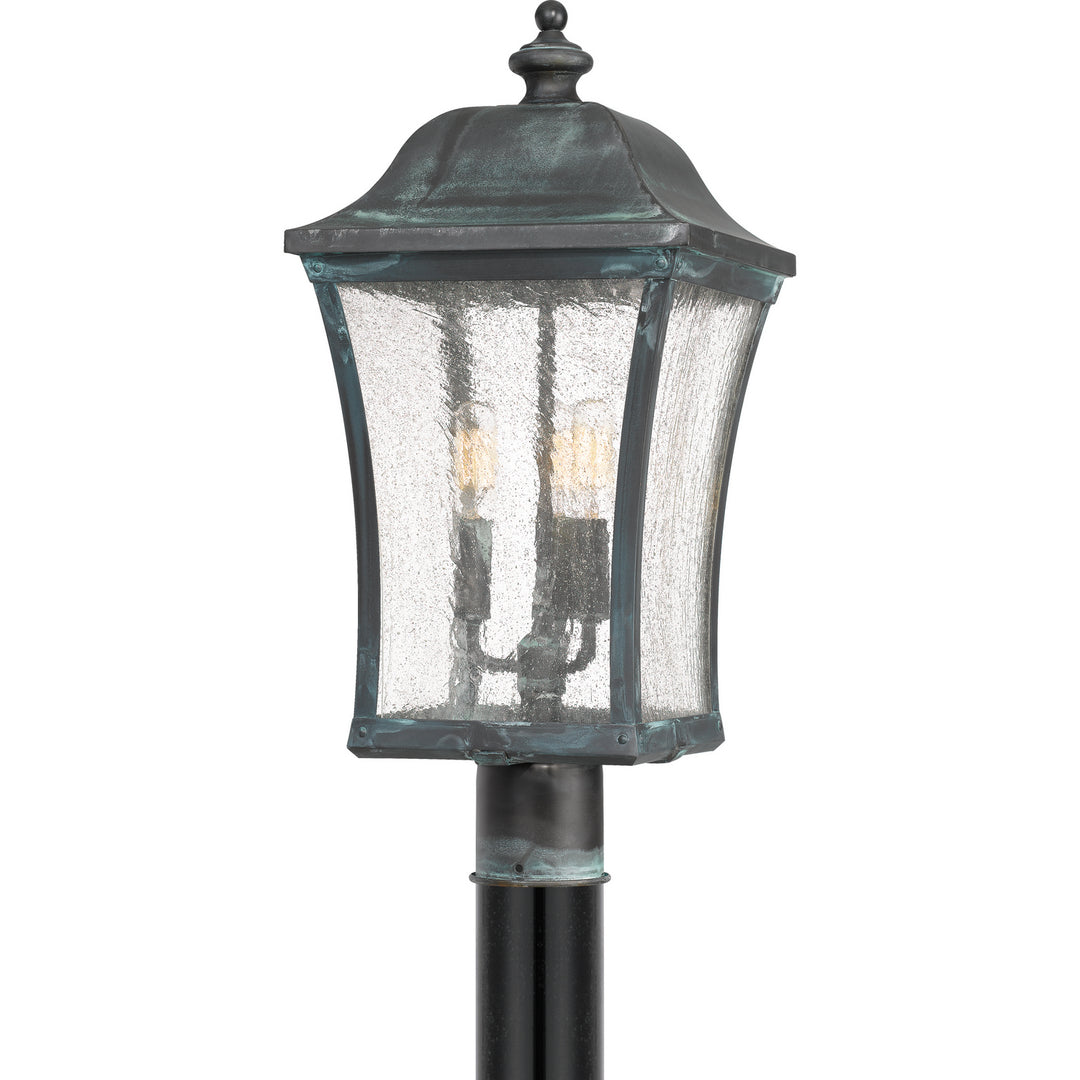 Quoizel - BDS9010AGV - Three Light Outdoor Post Lantern - Bardstown - Aged Verde