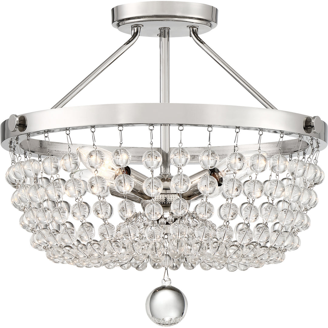 Quoizel - TRA1716PK - Four Light Semi-Flush Mount - Teresa - Polished Nickel