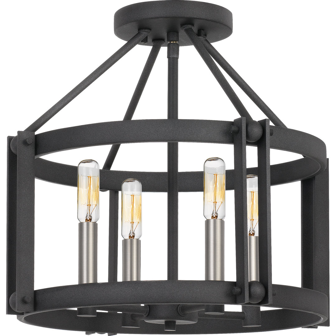 Quoizel - VC1716MB - Four Light Semi-Flush Mount - Victor - Mottled Black