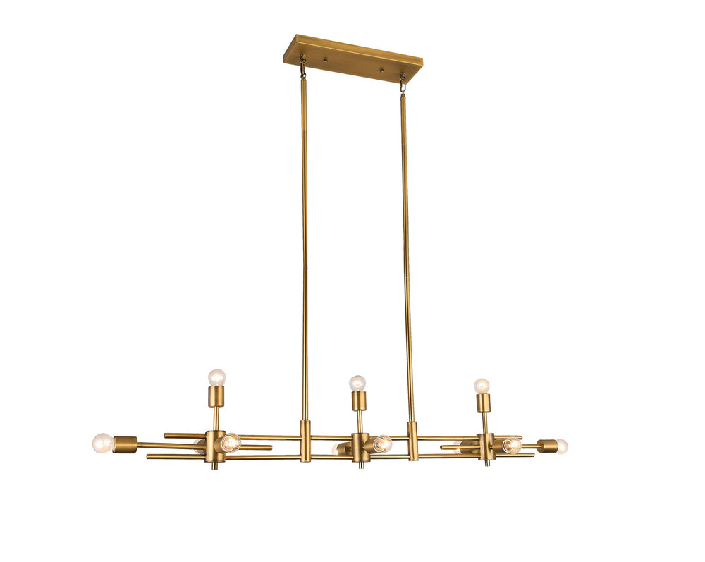 Lexington House - DU105G - 11 Light Chandelier - Matte Brass