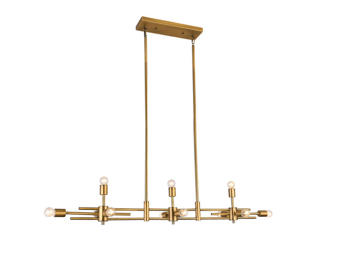 Lexington House - DU105G - 11 Light Chandelier - Matte Brass