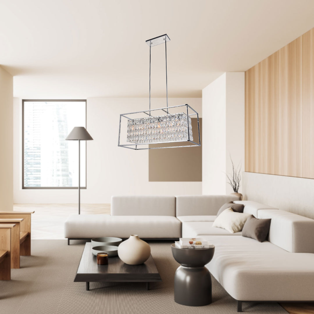 Lexington House  12 Light Chandelier  Chrome